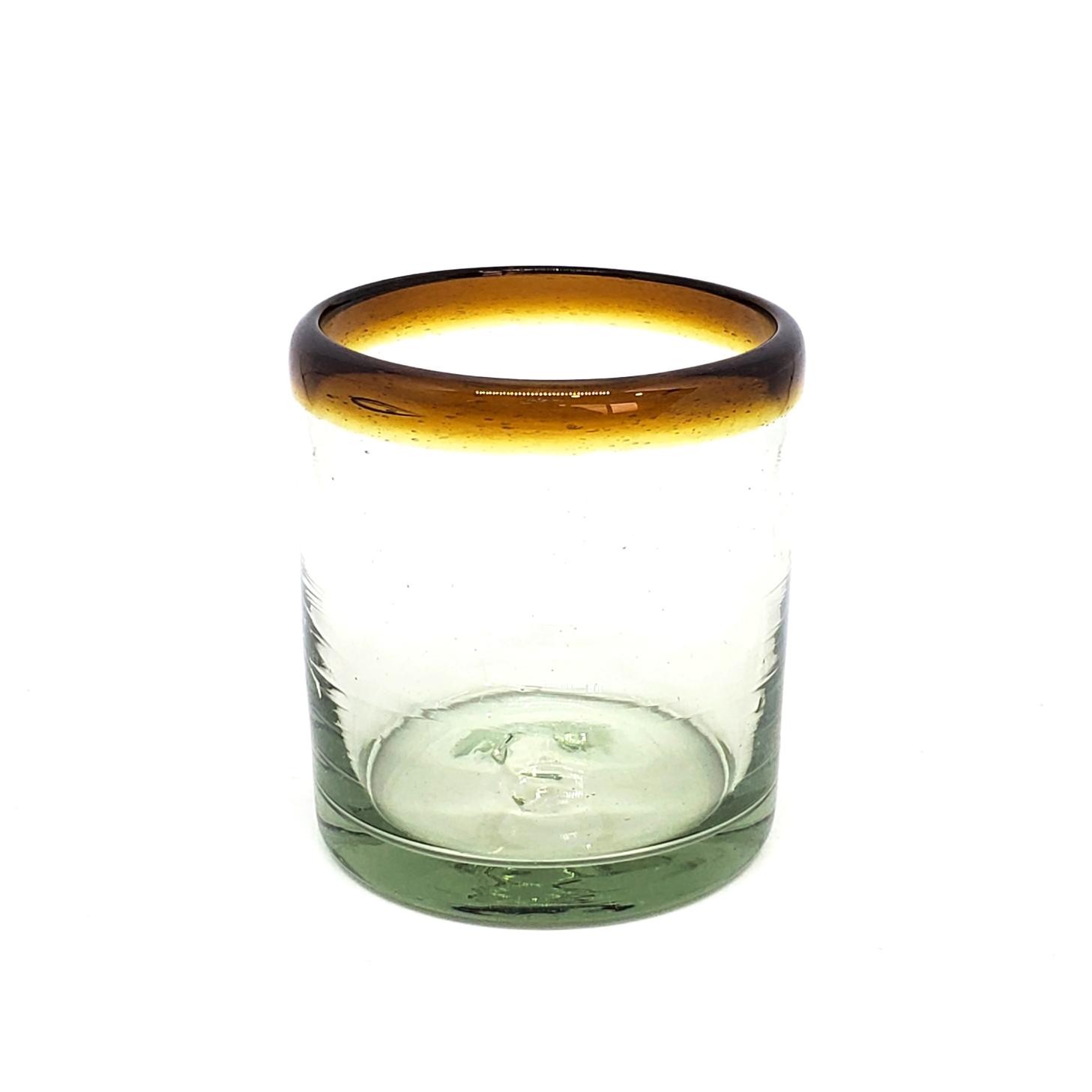 Sale Items / Amber Rim 8 oz DOF Rock Glasses  / These Double Old Fashioned glasses deliver a classic touch to your favorite drink on the rocks.